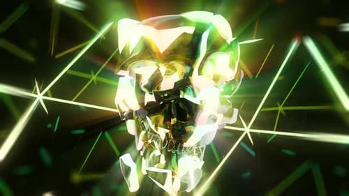 Chrome Skull Digital Art on Dark Background