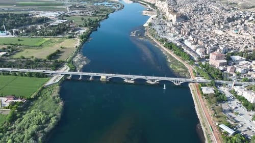 Sanliurfa, Birecik City Aerial View