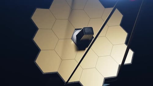 Futuristic Hexagonal Mirror Array Science Technology Intro