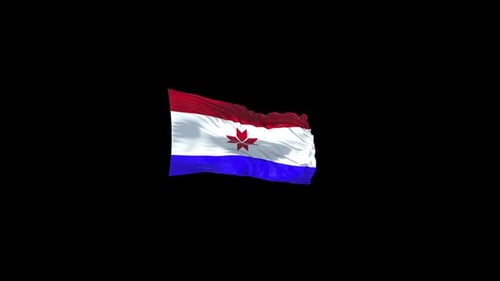 Mordovia Flag Realistic Waving Animation