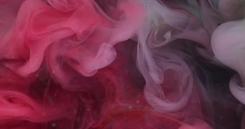 Abstract Swirling Colors of Paint and Ink