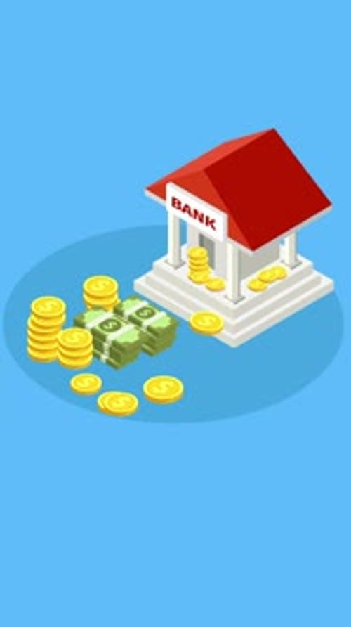 Save Money Bank Vertical Animation