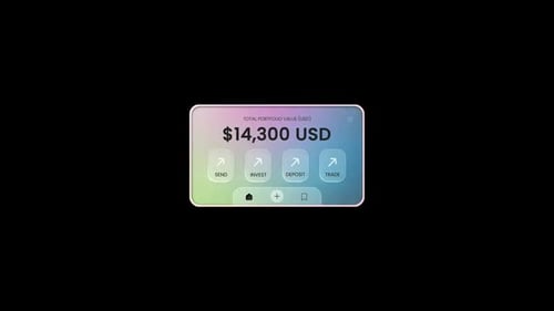 Cool Gradient Vertical Portfolio Interface