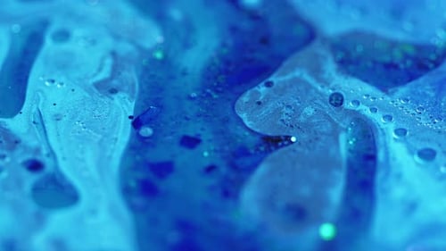 Abstract Blue Fluid Background Close Up