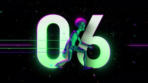 Alien Psychedelic Countdown Nummer 06
