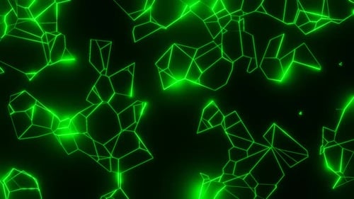 Green Abstract Glowing Patterns Background Vj Loop Animation In 4K