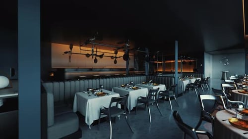 Un restaurant haut de gamme qui semble désert