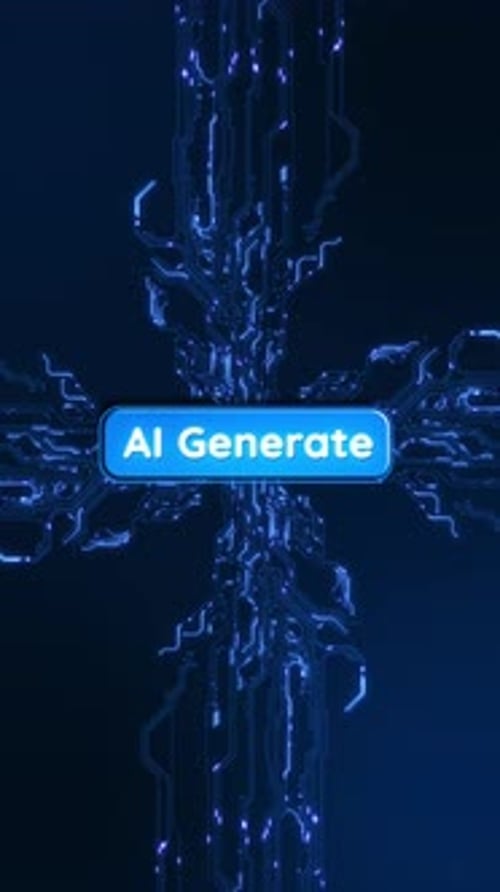 Aktivierung künstlicher Intelligenz Digitale Schaltkreise KI erzeugen pulsierendes Licht für Schnittstellenelemente