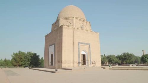 Awesome view of the Rukhabad Mausoleum in Samarkand, Uzbekistan