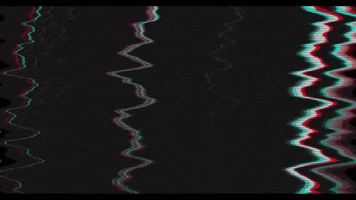 Abstract Glitch Signal Waveform Animation