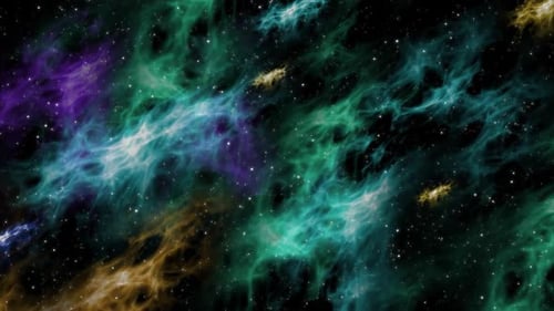 Star shining and space
