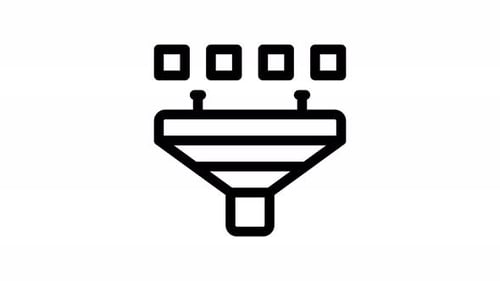 funnel line icon animation
