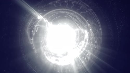 Abstract Glowing Particle Vortex Loop Background