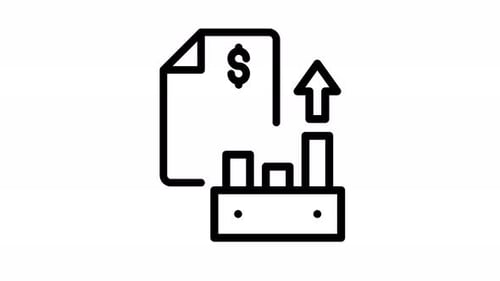 Animated Business Report with Upward Trend