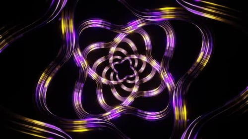 Purple And Yellow Moving Spiral Patterns Background Vj Loop In HD