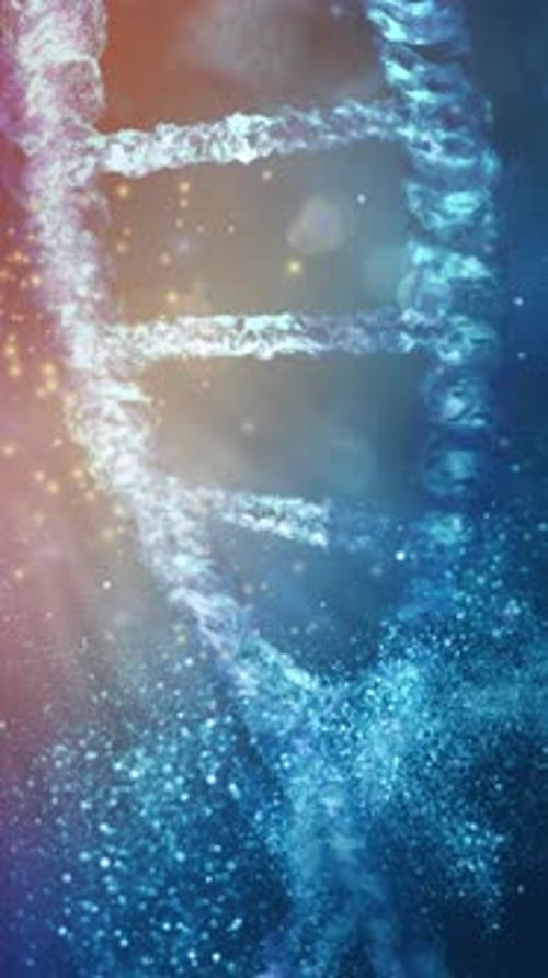 Abstract DNA Helix Rotation with Particle Effects