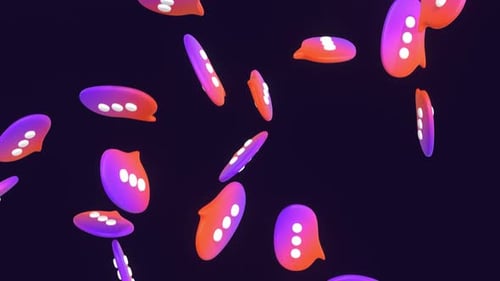 Videomaterial mit Sprechblasenanimationen.