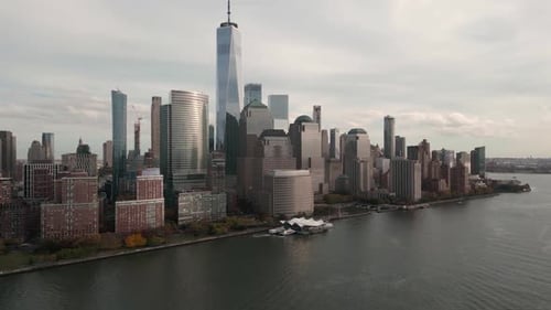 Manhattan NYC View From Top Manhattan World Trade Center WTC Business District of Manhattan NYC