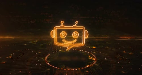 Chatbot ai online assistant support symbol cyber concept