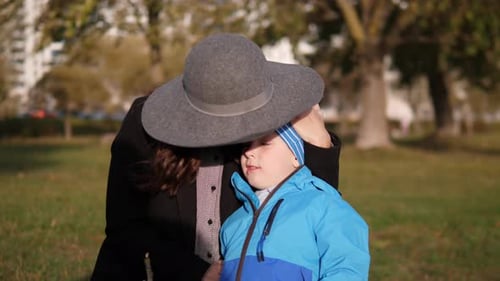 Mom and Son Portrait in Spring