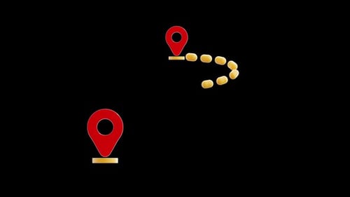 Map Destination 3D Icon Animation