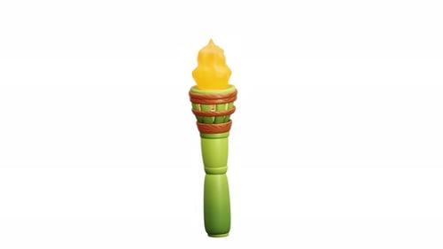3d Animation Torch Fire Light Ramadhan Celebration Cultural Spiritual