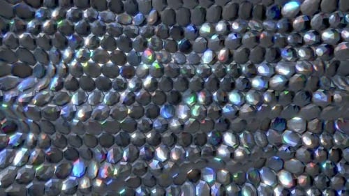 Shimmering Geometric Diamond Facets Loop Background Animation