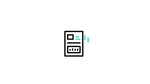 Animated Flat Design Document Icon Reveal