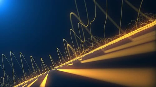 Informações científicas sobre linhas de frequência de forma de onda senoidal oscilante