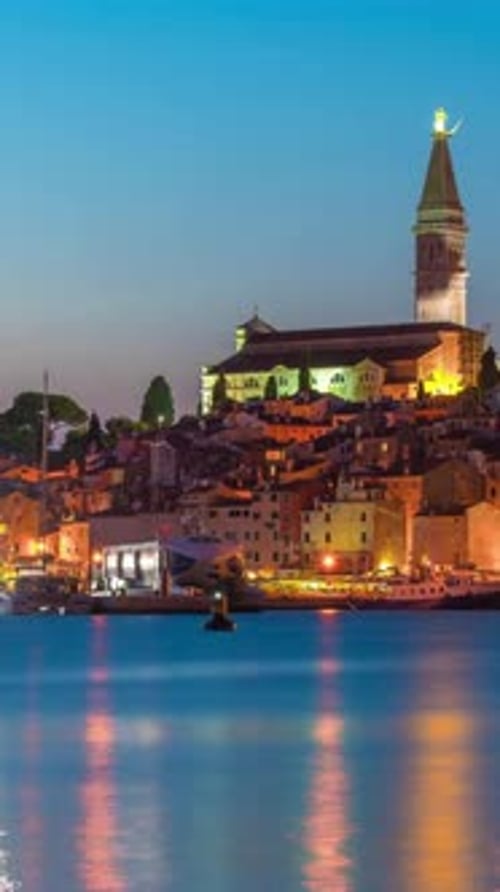 Vertical View Of Rovinj Old Town, Croatia