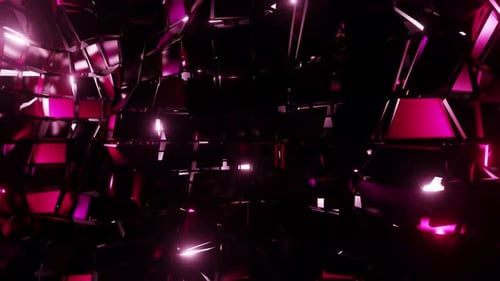 Broken Pink Disco Ball Kaleidoscope For Party Wall Vj Loop
