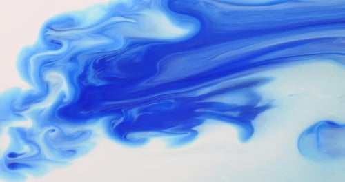 Abstract Blue and White Fluid Swirling