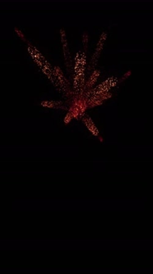 Dynamic Particle Burst Glitch Reveal