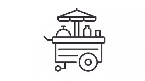 Animated snack stand icon