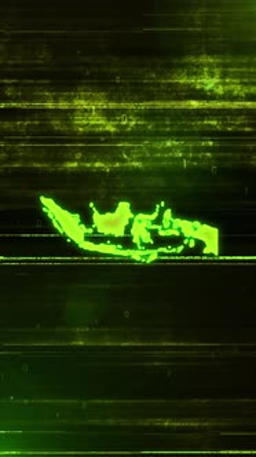 Mapa digital de fallos futuristas de Indonesia - Vídeo vertical