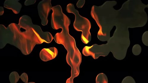 Liquid Metal with Flame Reflection