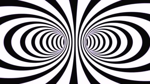 Hypnotic Abstract Geometric Tunnel Loop Background