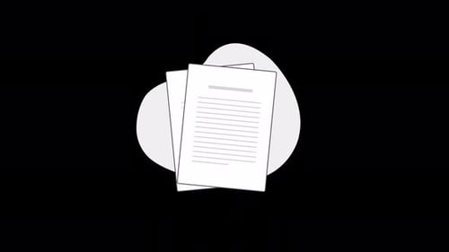 Document Concept Animation Video - Transparent