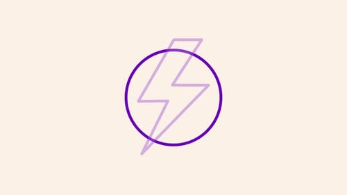 Pulsating Electric Lightning Bolt Icon Animation
