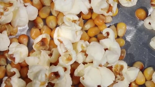 Close Up of Corn Kernels and Popcorn