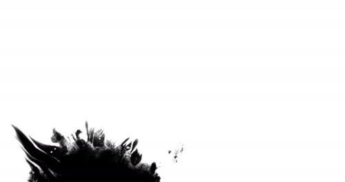 Black Ink Spreading On White Surface