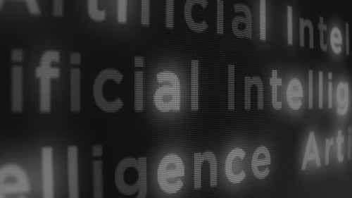 Gitterbildschirm-Bewegungshintergrund für künstliche Intelligenz