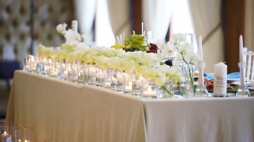 Elegant Table Setting for a Wedding Celebration