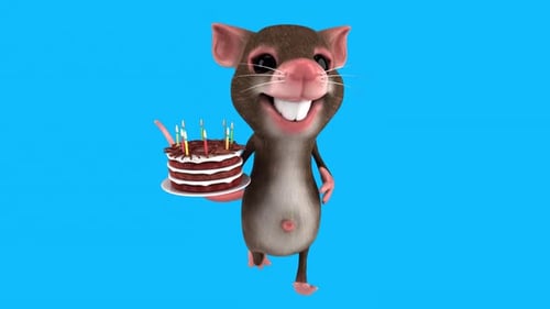 Fun 3D cartoon mouse (with alpha channel included)