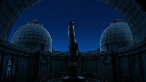 Altes Observatorium und Teleskopansicht