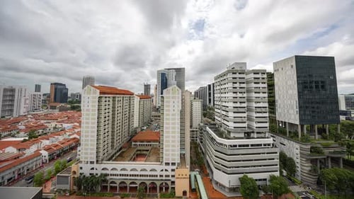 Singapore Central Business District Skyline