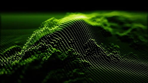 Une montagne de particules en rotation