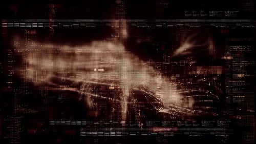 Futuristic Abstract Digital Data Stream Background