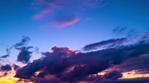 Colorful Cloudscape Time-Lapse at Sunrise