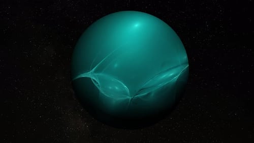 Glow Sphere Planet Structure in Space
